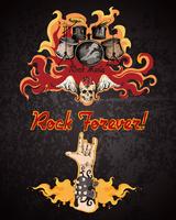Rock music poster vector