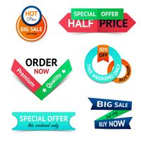 Sale discount origami banners vector