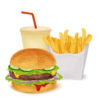 Fast food set vector