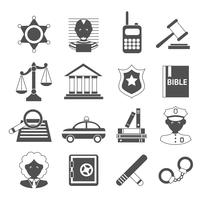 Law icons white and black