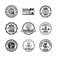 Eco energy labels set vector