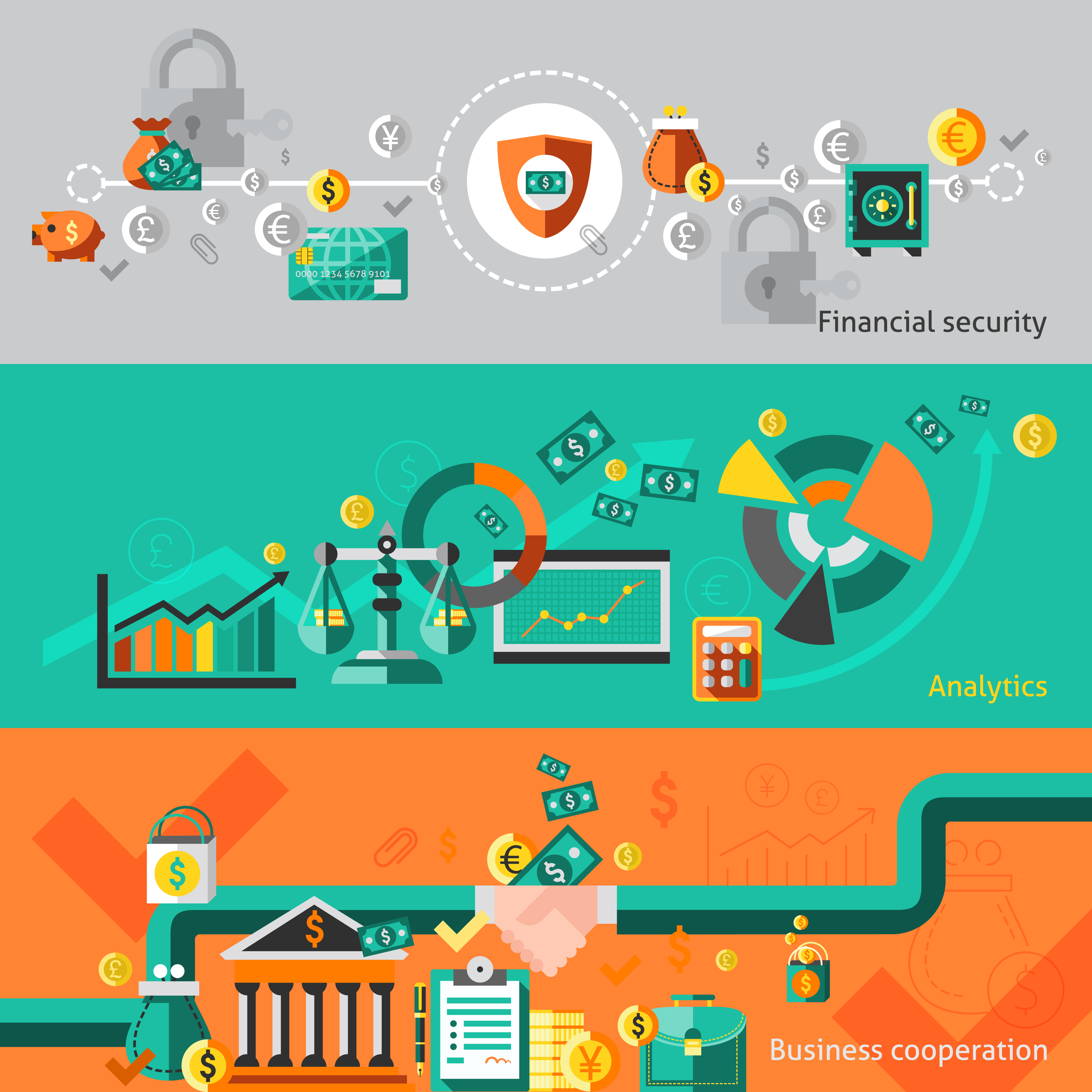 Finance Banner Set Download Free Vectors Clipart Graphics