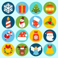 Conjunto de iconos de navidad vector