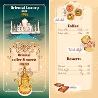 Oriental sweets menu vector