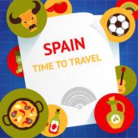 Spain background template vector