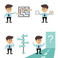 Businessman search decision vector