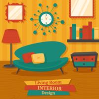 Interior design sofa vector