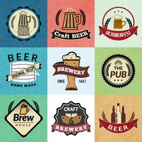 Beer retro labels vector