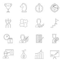 Business strategy planning icon outline vector