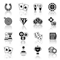 Game icons set vector