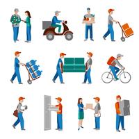 Delivery icons flat vector