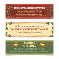 Christmas banner horizontal vector