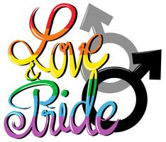 Love and pride poster vector