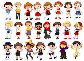 Different characters of boys and girls vector
