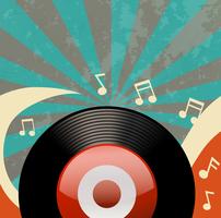 Retro design with disk recorder vector