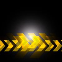 yellow arrow in black background vector