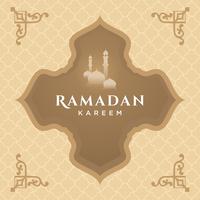 Ramadan Kareem Greeting Card and Background Islamic with Arabic Pattern vector