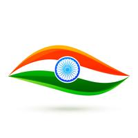 diseño de estilo de bandera india vector simple
