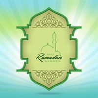 Ramadan Kareem Greeting Card and Background Islamic with Arabic Pattern vector