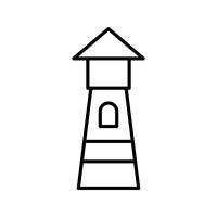 Lighthouse Line Black Icon vector