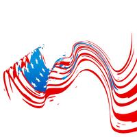 wave style american flag design vector