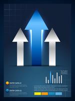 Plantilla de infografía de flecha ascendente vector