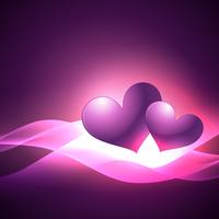 simple and attractive heart background vector