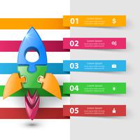 Rocket icon. Abstract  illustration Infographic. vector