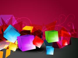 3d cubes vector shape