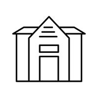 Icono de línea de casa negro vector
