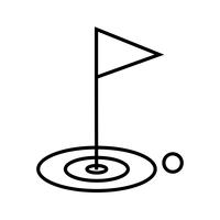 Golf Line Black Icon vector