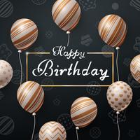 Happy birthday. Beautiful dark template. vector