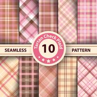 Classic tartan, Merry Christmas check plaid seamless patterns. vector