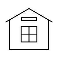 House Line Black Icon vector