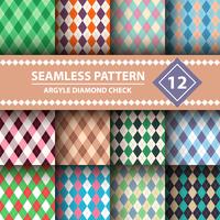 Seamless argyle plaid blue pattern. Diamond check - idea for your print. vector