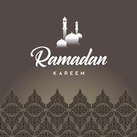 Ramadan Kareem Greeting Card and Background Islamic with Arabic Pattern vector