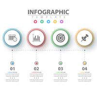 Business infographic. Paper origami template. vector