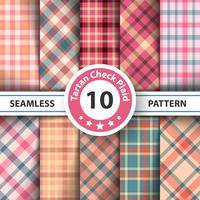 Classic tartan, Picnic tablecloth, Gingham, Buffalo, Lamberjack, Merry Christmas check plaid seamless patterns. vector