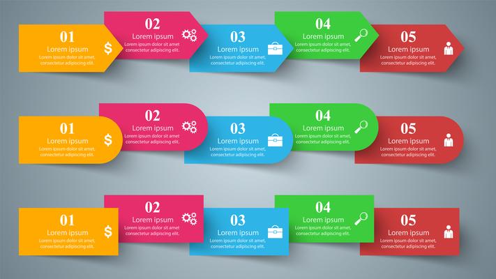 Abstract 3D digital illustration Infographic.