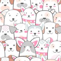 Animals, dog - cute, funny pattern.