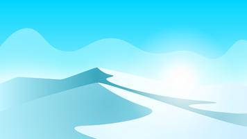 Ice landscape. Mountain and ice. vector