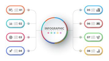 Business infographic. Paper origami template. vector