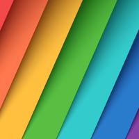 Set seven color paper. Rainbow. vector