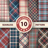 Classic tartan, Merry Christmas seamless patterns. vector