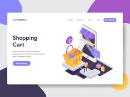 Landing page template of Online Tracking Illustration Concept. Isometric flat design concept of web page design for website and mobile website.Vector illustration vector