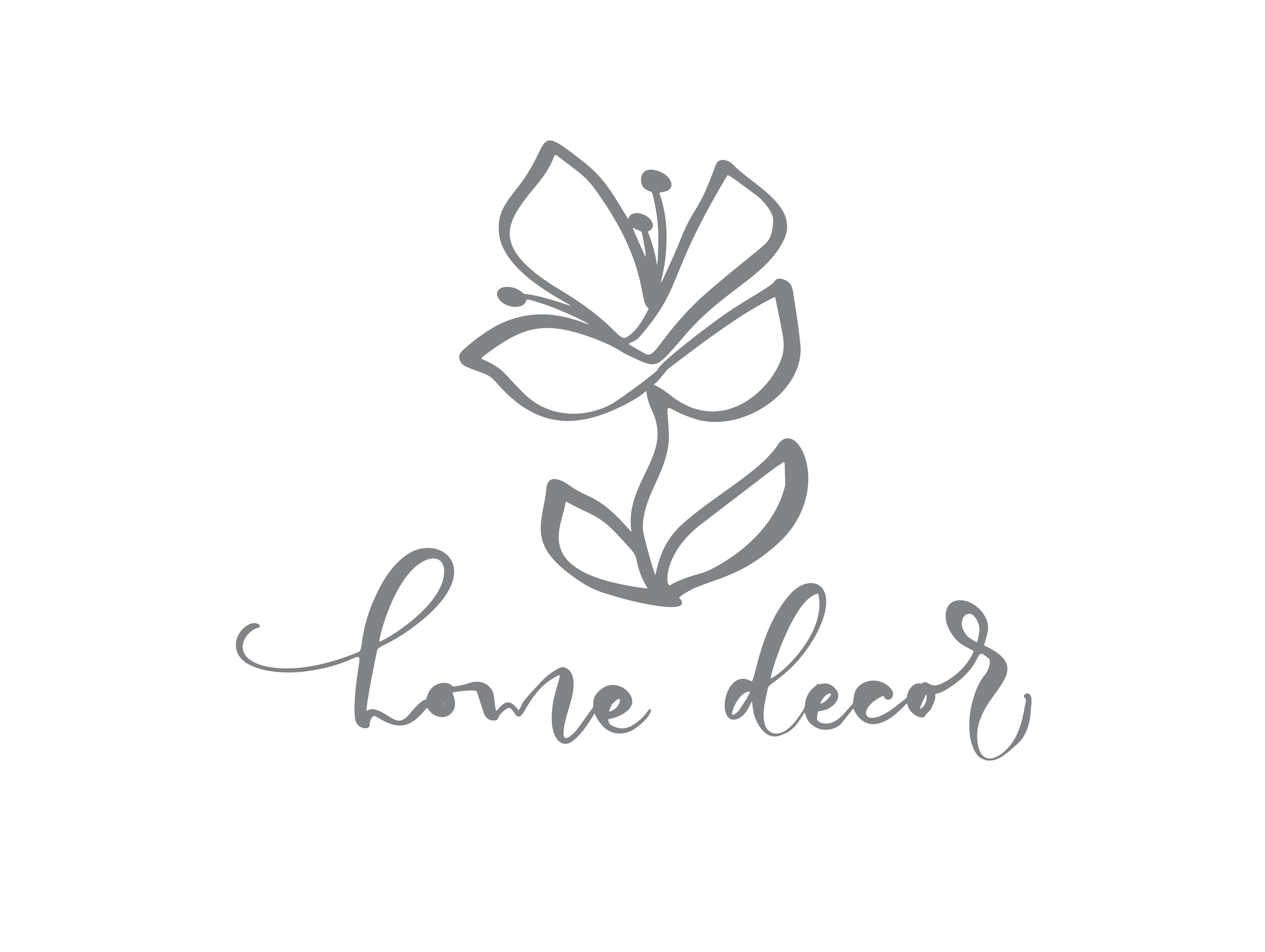 Home Decor Hand Drawn Simple Floral Icon Vector From Nature