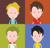 Set of colorful avatars of characters vector