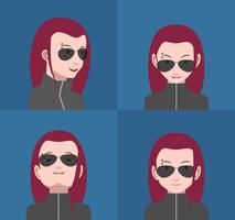 Set of colorful avatars of characters vector