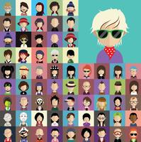 Avatar collection of various male and female characters vector