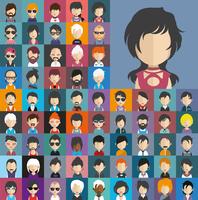 Avatar collection of various male and female characters vector